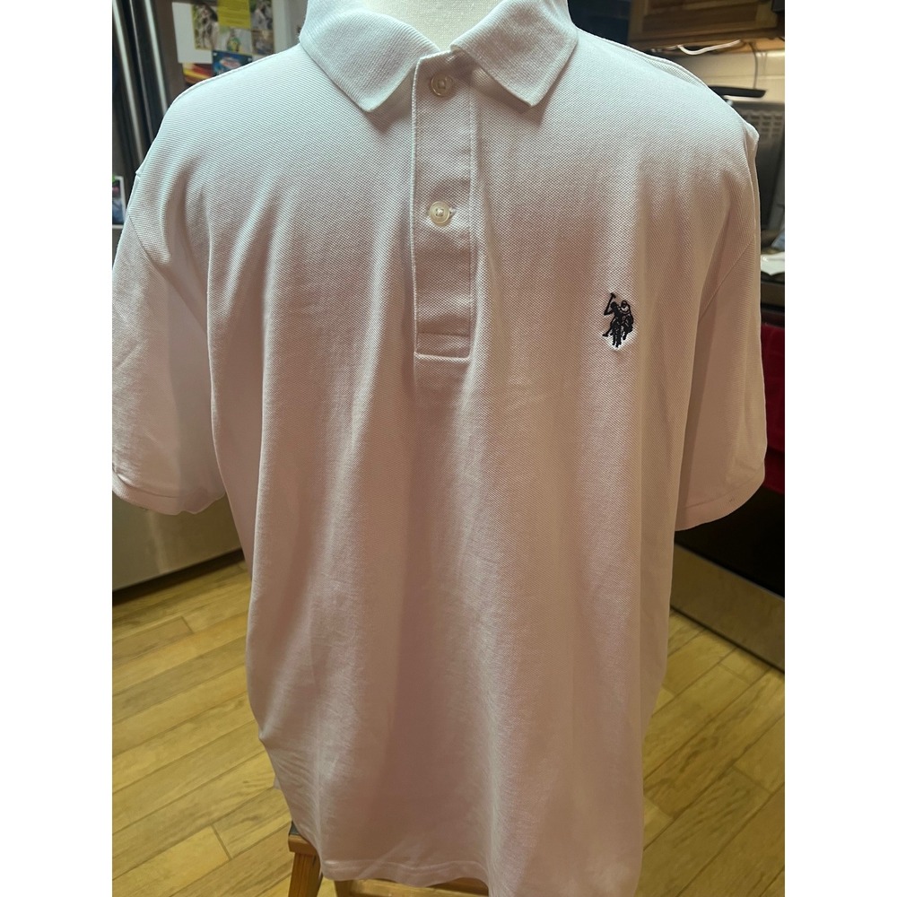 U.S. Polo Assn. Mens Polo Shirt Short Sleeve White XL Cotton Casual